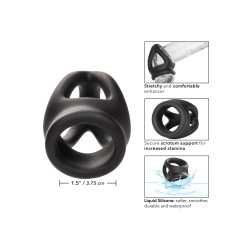 alpha ring by Calextotics Ballstretcher en silicone Alpha Dual 37 mm Noir